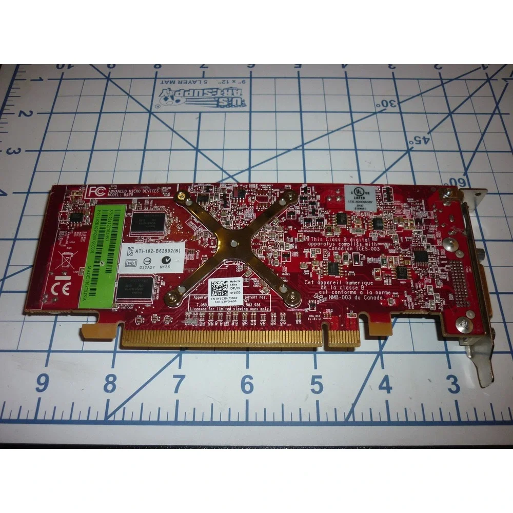 ATI Radeon B629 PCI-E Graphics Card DVI DisplayPort Red PCB